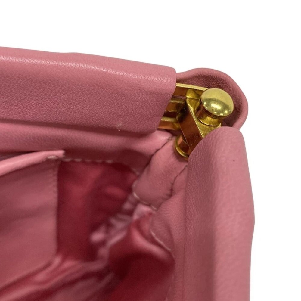 miumiu Matelasse Pink Leather Clutch Bag 422-052625 - Picture 11 of 14